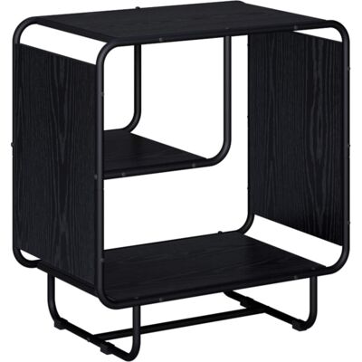 VIDAXL Credenza Rovere Nero 60 X 37.5 X 64.5 Cm Legno Ingegnerizzato VIDAXL Credenza Rovere Nero 60 X 37.5 X 64.5 Cm Legno Ingegnerizzato