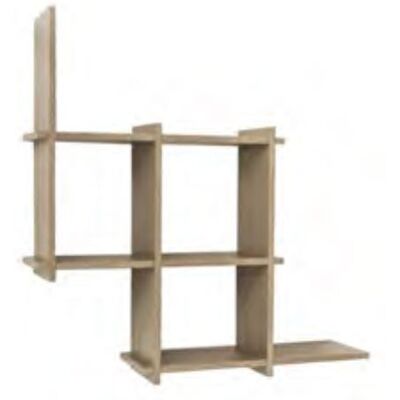 Mensola da Parete Iperbriko Rovere Grigio - 6 Ripiani 21x70cm - Montaggio a Parete o Terra Mensola da Parete Iperbriko Rovere Grigio - 6 Ripiani 21x70cm - Montaggio a Parete o Terra