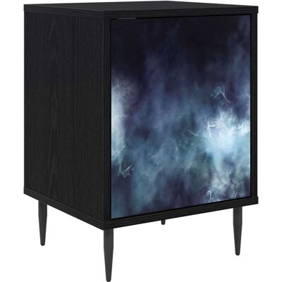 VIDAXL Armadio Da Notte Raalte Rovere Nero 36 X 33 X 51 Cm VIDAXL Armadio Da Notte Raalte Rovere Nero 36 X 33 X 51 Cm