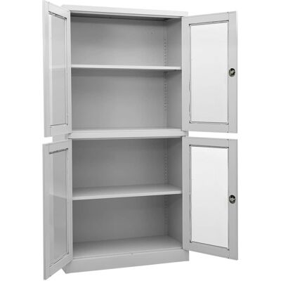 MAISON EXCLUSIVE - Armadio Per Ufficio Grigio Chiaro 90x40x180 Cm Acciaio E Vetro MAISON EXCLUSIVE - Armadio Per Ufficio Grigio Chiaro 90x40x180 Cm Acciaio E Vetro