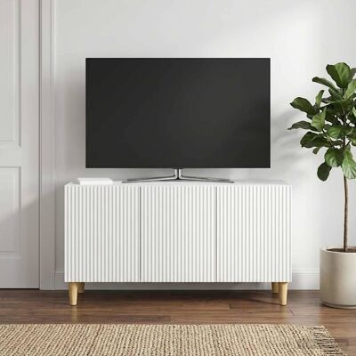 VIDAXL Mobile Tv Bianco 99 X 34,5 X 50 Cm Legno Ingegnerizzato VIDAXL Mobile Tv Bianco 99 X 34,5 X 50 Cm Legno Ingegnerizzato