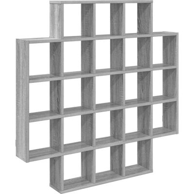 VIDAXL Scaffale Da Parete Sonoma Grigio 100 X 13 X 100 Cm VIDAXL Scaffale Da Parete Sonoma Grigio 100 X 13 X 100 Cm