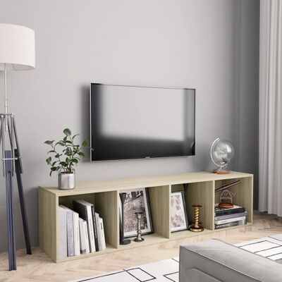 vidaXL Libreria Sonoma Rovere - Mobile TV e Libreria 143x30x36 cm vidaXL Libreria Sonoma Rovere - Mobile TV e Libreria 143x30x36 cm