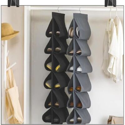 XISRENS Organizer Per Scarpe Da Appendere - 117 X 32 Cm - Porta Scarpe Con 12 Tasche - Sistema Di Stoccaggio Da Appendere Alla Porta - Scarpiera - Nero XISRENS Organizer Per Scarpe Da Appendere - 117 X 32 Cm - Porta Scarpe Con 12 Tasche - Sistema Di Stoccaggio Da Appendere Alla Porta - Scarpiera - Nero