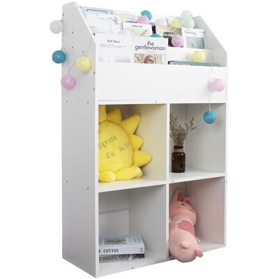 BAKAJI - Libreria Cameretta Bambini Legno Scaffale 5 Ripiani Porta Giocattoli Libri Bianco BAKAJI - Libreria Cameretta Bambini Legno Scaffale 5 Ripiani Porta Giocattoli Libri Bianco