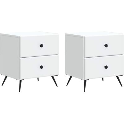 VIDAXL Armadio Da Notte Con Cassetto 2 Pcs Bianco 43 X 34,5 X VIDAXL Armadio Da Notte Con Cassetto 2 Pcs Bianco 43 X 34,5 X