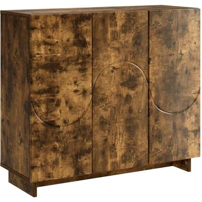 VIDAXL Credenza Rovere Fumo 85,5 X 31 X 75 Cm Legno Ingegnerizzato VIDAXL Credenza Rovere Fumo 85,5 X 31 X 75 Cm Legno Ingegnerizzato