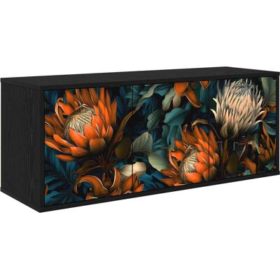 VIDAXL Mobile Tv Da Parete Lochem 102 X 33 X 40 Cm Rovere Nero VIDAXL Mobile Tv Da Parete Lochem 102 X 33 X 40 Cm Rovere Nero