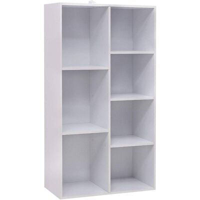 WOLTU Libreria Scaffale A Cubi 7 Scomparti Libreria Moderna Bianca 59,5x29,5x108cm WOLTU Libreria Scaffale A Cubi 7 Scomparti Libreria Moderna Bianca 59,5x29,5x108cm