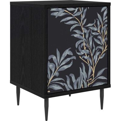 VIDAXL Armadio Da Notte Dokkum Rovere Nero 36 X 33 X 51 Cm VIDAXL Armadio Da Notte Dokkum Rovere Nero 36 X 33 X 51 Cm