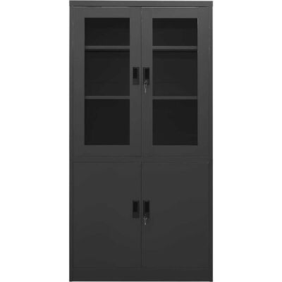 MAISON EXCLUSIVE - Armadio Per Ufficio Antracite 90x40x180 Cm In Acciaio MAISON EXCLUSIVE - Armadio Per Ufficio Antracite 90x40x180 Cm In Acciaio