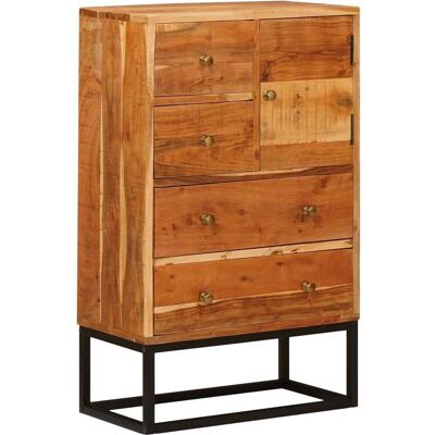 VIDAXL Cassettiera Naturale 55 X 30 X 90 Cm Legno Di Acacia Massello VIDAXL Cassettiera Naturale 55 X 30 X 90 Cm Legno Di Acacia Massello
