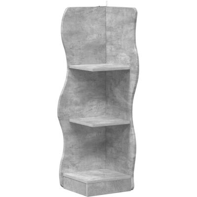 VIDAXL Mensola Angolare Grigio Cemento 34 X 33 X 102 Cm VIDAXL Mensola Angolare Grigio Cemento 34 X 33 X 102 Cm