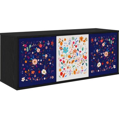 VIDAXL Mobile Tv Da Parete Mainz 102 X 33 X 40 Cm Rovere Nero VIDAXL Mobile Tv Da Parete Mainz 102 X 33 X 40 Cm Rovere Nero
