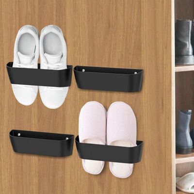 XISRENS Set Di 4 Porta Scarpe Da Parete Per Camper, Con O Senza Foratura, Autoadesivi O Forati, Mensola Per Scarpe Per Camper, Campeggio, Bagno XISRENS Set Di 4 Porta Scarpe Da Parete Per Camper, Con O Senza Foratura, Autoadesivi O Forati, Mensola Per Scarpe Per Camper, Campeggio, Bagno