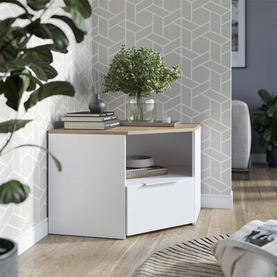 Vicco Mobile Tv Wido, Bianco/sonoma, 68 X 50 Cm, Vicco Mobile Tv Wido, Bianco/sonoma, 68 X 50 Cm,