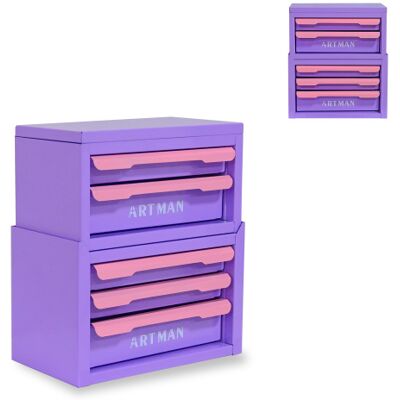 FOCTRO Organizzatore Da Scrivania A Cassetto, Strumento Magico Per Riordinare La Postazione Di Lavoro, Contenitore Per Articoli Da Ufficio, Mobiletto Per Cosmetici – Viola-rosa, 2 + 3 Livelli FOCTRO Organizzatore Da Scrivania A Cassetto, Strumento Magico Per Riordinare La Postazione Di Lavoro, Contenitore Per Articoli Da Ufficio, Mobiletto Per Cosmetici – Viola-rosa, 2 + 3 Livelli