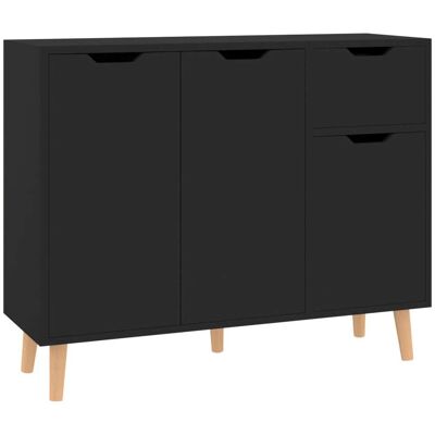 HELLOSHOP26 Credenza Comò Armadio Mobile Portaoggetti Organizer Cucina Soggiorno Salone 90 X 30 X 72 Cm Legno Multistrato Nero 020036146 HELLOSHOP26 Credenza Comò Armadio Mobile Portaoggetti Organizer Cucina Soggiorno Salone 90 X 30 X 72 Cm Legno Multistrato Nero 020036146