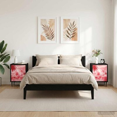 VIDAXL Armadio Da Notte Aachen 2 Pz Rovere Nero 36 X 33 X 51 Cm VIDAXL Armadio Da Notte Aachen 2 Pz Rovere Nero 36 X 33 X 51 Cm