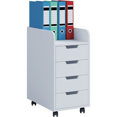 EBUY24 - Vcm Roll Container Contenitore Laterale Con 4 Cassetti Dimensioni Ca. A. 65 X L. 33 X P. 40 Cm 4 Cassetti Leggeri Contenitore Ufficio - Konal Mini (bianco) EBUY24 - Vcm Roll Container Contenitore Laterale Con 4 Cassetti Dimensioni Ca. A. 65 X L. 33 X P. 40 Cm 4 Cassetti Leggeri Contenitore Ufficio - Konal Mini (bianco)