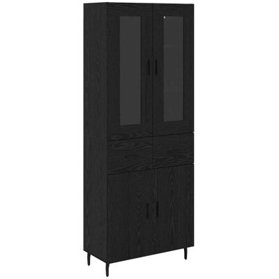 MAISON EXCLUSIVE - Credenza Con Cassetto 2 Pcs Rovere Nero Legno Multistrato MAISON EXCLUSIVE - Credenza Con Cassetto 2 Pcs Rovere Nero Legno Multistrato