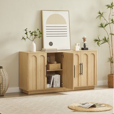 OKMYHOME Madia Mobile Contenitore 160 Cm Mdf Rovere OKMYHOME Madia Mobile Contenitore 160 Cm Mdf Rovere