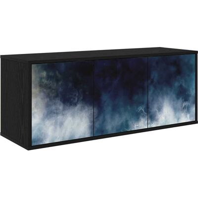 VIDAXL Mobile Tv Da Parete Raalte 102 X 33 X 40 Cm Rovere Nero VIDAXL Mobile Tv Da Parete Raalte 102 X 33 X 40 Cm Rovere Nero