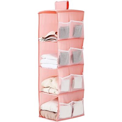 OEM Mensola Appendiabiti A 4 Scomparti Con 12 Tasche Laterali In Rete, Adatta Per Armadi E Camere Da Letto, Pieghevole, Dimensioni Universali - 3022,580 Cm (blu). OEM Mensola Appendiabiti A 4 Scomparti Con 12 Tasche Laterali In Rete, Adatta Per Armadi E Camere Da Letto, Pieghevole, Dimensioni Universali - 3022,580 Cm (blu).