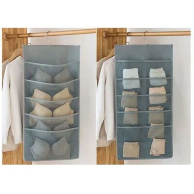 OEM Organizzatori Per Armadio Con 15 Tasche, Confezione Da 1, Appendiabiti Pieghevole Per Reggiseni E Biancheria Intima In Tessuto Oxford Salvaspazio (grigio, 40 X 80 Cm) -crezuo OEM Organizzatori Per Armadio Con 15 Tasche, Confezione Da 1, Appendiabiti Pieghevole Per Reggiseni E Biancheria Intima In Tessuto Oxford Salvaspazio (grigio, 40 X 80 Cm) -crezuo