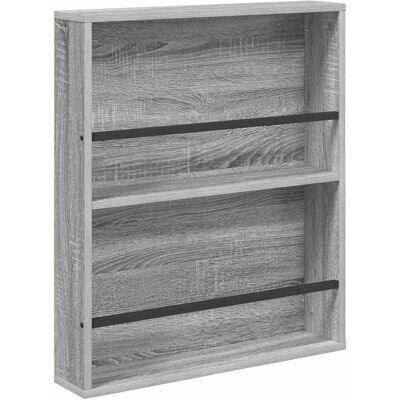 VIDAXL Scaffale Per Riviste Grigio Sonoma 60 X 12 X 70 Cm VIDAXL Scaffale Per Riviste Grigio Sonoma 60 X 12 X 70 Cm