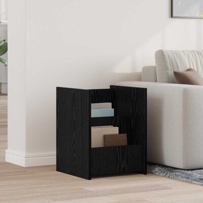 VIDAXL Scaffale Per Riviste Rovere Nero 35 X 35 X 45 Cm VIDAXL Scaffale Per Riviste Rovere Nero 35 X 35 X 45 Cm