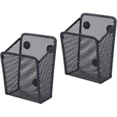 OEM Set Di Due Scatole Portaoggetti Magnetiche In Rete Metallica Nera Per Frigorifero E Armadietto, Accessorio Per Ufficio E Per L'Organizzazione - Crezuo OEM Set Di Due Scatole Portaoggetti Magnetiche In Rete Metallica Nera Per Frigorifero E Armadietto, Accessorio Per Ufficio E Per L'Organizzazione - Crezuo