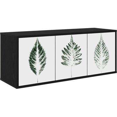 VIDAXL Mobile Tv Da Parete Hanau 102 X 33 X 40 Cm Rovere Nero VIDAXL Mobile Tv Da Parete Hanau 102 X 33 X 40 Cm Rovere Nero