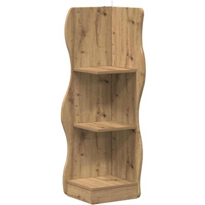 VIDAXL Mensola Angolare Rovere Artigianale 34 X 33 X 102 Cm VIDAXL Mensola Angolare Rovere Artigianale 34 X 33 X 102 Cm