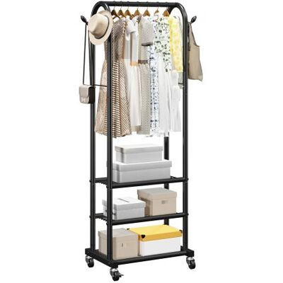 OEM Appendiabiti Con Rotelle Barra Appendiabiti E 3 Ripiani Capacità OEM Appendiabiti Con Rotelle Barra Appendiabiti E 3 Ripiani Capacità