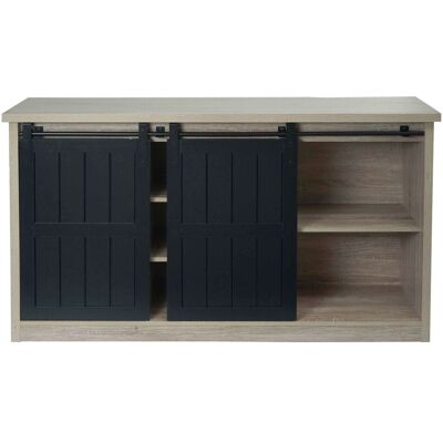 DÉCOSHOP26 Credenza Da 150 Cm In Stile Industriale Con Ante Scorrevoli In Metallo Effetto Legno Naturale E 7 Scomparti. Codice Articolo: 040010279. DÉCOSHOP26 Credenza Da 150 Cm In Stile Industriale Con Ante Scorrevoli In Metallo Effetto Legno Naturale E 7 Scomparti. Codice Articolo: 040010279.