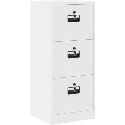 VIDAXL Armadio Per File Con Cassetto Bianco 45,5 X 42 X 106,5 Cm VIDAXL Armadio Per File Con Cassetto Bianco 45,5 X 42 X 106,5 Cm