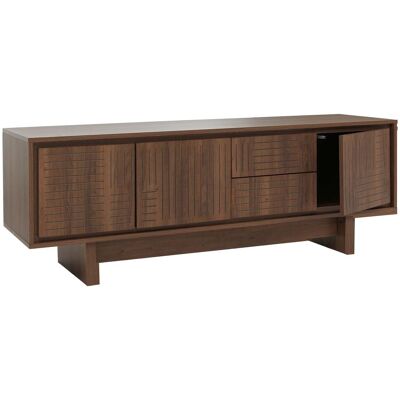 DÉCOSHOP26 Mobile Porta Tv Con Cassetti E Vani Contenitore Con Frontali Testurizzati 51,5 X 150 X 39,5 Cm Melaminico Marrone 040009390 DÉCOSHOP26 Mobile Porta Tv Con Cassetti E Vani Contenitore Con Frontali Testurizzati 51,5 X 150 X 39,5 Cm Melaminico Marrone 040009390
