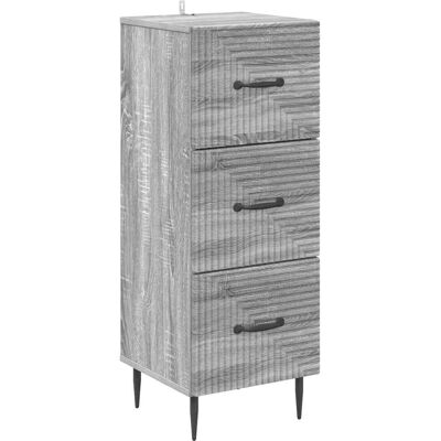 VIDAXL Mobile Con Cassetti Grigio Sonoma 33 X 34,5 X 89,5 Cm VIDAXL Mobile Con Cassetti Grigio Sonoma 33 X 34,5 X 89,5 Cm