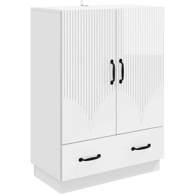 VIDAXL Credenza Bianco Lucido 66 X 34,5 X 92 Cm Legno Ingegnerizzato VIDAXL Credenza Bianco Lucido 66 X 34,5 X 92 Cm Legno Ingegnerizzato