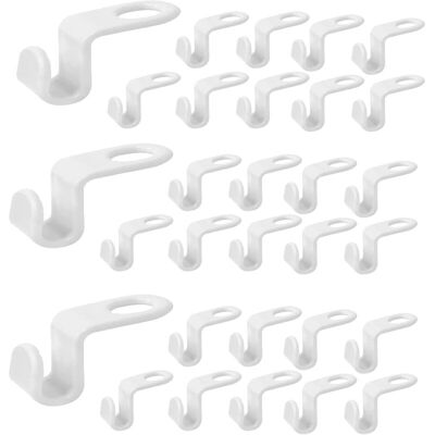 XISRENS 30 Ganci Appendiabiti Salvaspazio, Ganci Di Collegamento Impilabili, Ganci Di Collegamento In Plastica, Ganci Appendiabiti A Cascata, Per Risparmiare Spazio Nell'armadio (bianco) XISRENS 30 Ganci Appendiabiti Salvaspazio, Ganci Di Collegamento Impilabili, Ganci Di Collegamento In Plastica, Ganci Appendiabiti A Cascata, Per Risparmiare Spazio Nell'armadio (bianco)