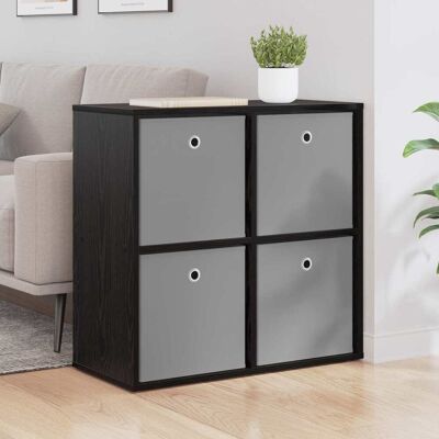 VIDAXL Credenza Con Cassetto Rovere Nero 68,5 X 32 X 67 Cm VIDAXL Credenza Con Cassetto Rovere Nero 68,5 X 32 X 67 Cm