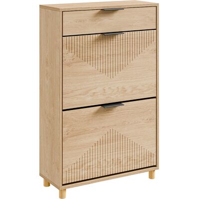 SOBUY Mobile Scarpiera Light Oak Con Cassetto Scarpiera Con Ante A Ribalta Per Massima Organizzazione Mobile Portascarpe Con Cassetto In Melaminico 60×24×95 Cm Fsr212-n SOBUY Mobile Scarpiera Light Oak Con Cassetto Scarpiera Con Ante A Ribalta Per Massima Organizzazione Mobile Portascarpe Con Cassetto In Melaminico 60×24×95 Cm Fsr212-n