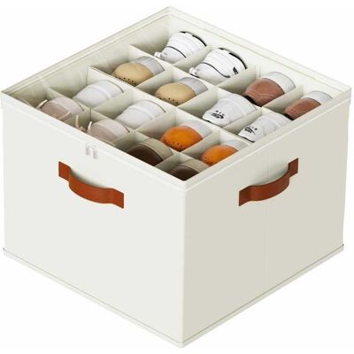 ARNAULT Organizzatore Per Scarpe Da Armadio, Scatola Portascarpe Per 16 Paia, Scatola In Tessuto Con Coperchio Trasparente, Contenitori Portascarpe Da Armadio, Beige ARNAULT Organizzatore Per Scarpe Da Armadio, Scatola Portascarpe Per 16 Paia, Scatola In Tessuto Con Coperchio Trasparente, Contenitori Portascarpe Da Armadio, Beige