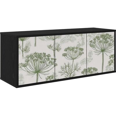VIDAXL Mobile Tv Da Parete Gotha 102 X 33 X 40 Cm Rovere Nero VIDAXL Mobile Tv Da Parete Gotha 102 X 33 X 40 Cm Rovere Nero
