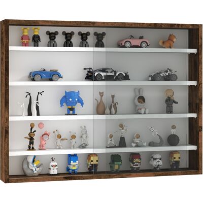 OEM Bacheca Portaoggetti A 4 Ripiani Regolabili, Vetrina A Muro In Vetro E Legno, 80x9.5x60 Cm, Marrone OEM Bacheca Portaoggetti A 4 Ripiani Regolabili, Vetrina A Muro In Vetro E Legno, 80x9.5x60 Cm, Marrone