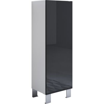 LETTIEMOBILI Mobile Soggiorno Con Piedini 12cm Vetrina Salotto Moderno Vetrinetta Pensile 40x138x28cm Modello Luke V1 Bianco E Nero Lucido LETTIEMOBILI Mobile Soggiorno Con Piedini 12cm Vetrina Salotto Moderno Vetrinetta Pensile 40x138x28cm Modello Luke V1 Bianco E Nero Lucido