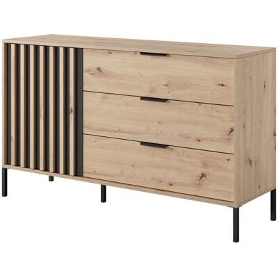3XE LIVING Cassettiera, Rovere Craft + Antracite, 137,3 X 81,4 X 39,5 Cm 3XE LIVING Cassettiera, Rovere Craft + Antracite, 137,3 X 81,4 X 39,5 Cm