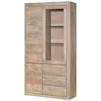 Massivmoebel24 Vetrina Mango Bianco Laccato 109x40x202 Cm Montato Toronto 311 Massivmoebel24 Vetrina Mango Bianco Laccato 109x40x202 Cm Montato Toronto 311