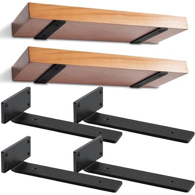 OEM Confezione Da 4 Staffe Per Mensole Sospese Da 30 Cm, Staffe Per Mensole Invisibili, Staffe Da Parete In Metallo Resistente Per Scaffali Di Stoccaggio Libreria - Con Viti (nero) OEM Confezione Da 4 Staffe Per Mensole Sospese Da 30 Cm, Staffe Per Mensole Invisibili, Staffe Da Parete In Metallo Resistente Per Scaffali Di Stoccaggio Libreria - Con Viti (nero)